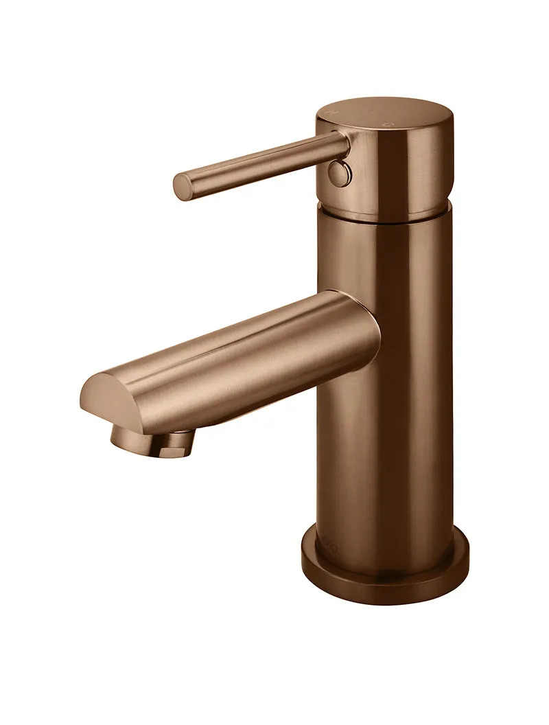 Round Basin Mixer - Lustre Bronze