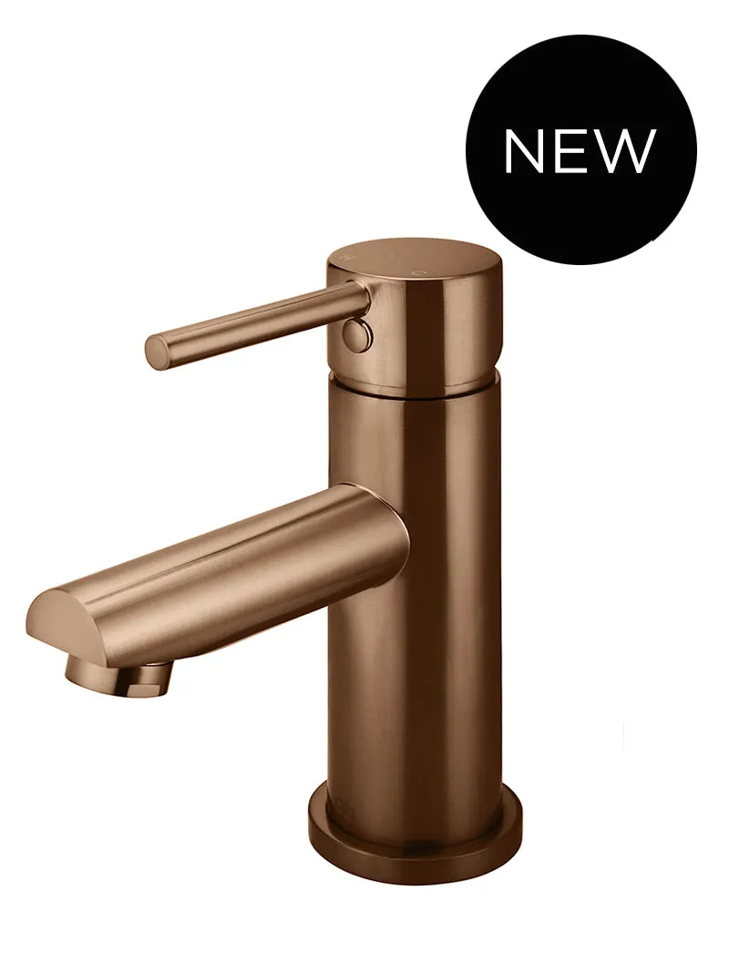 Round Basin Mixer - Lustre Bronze