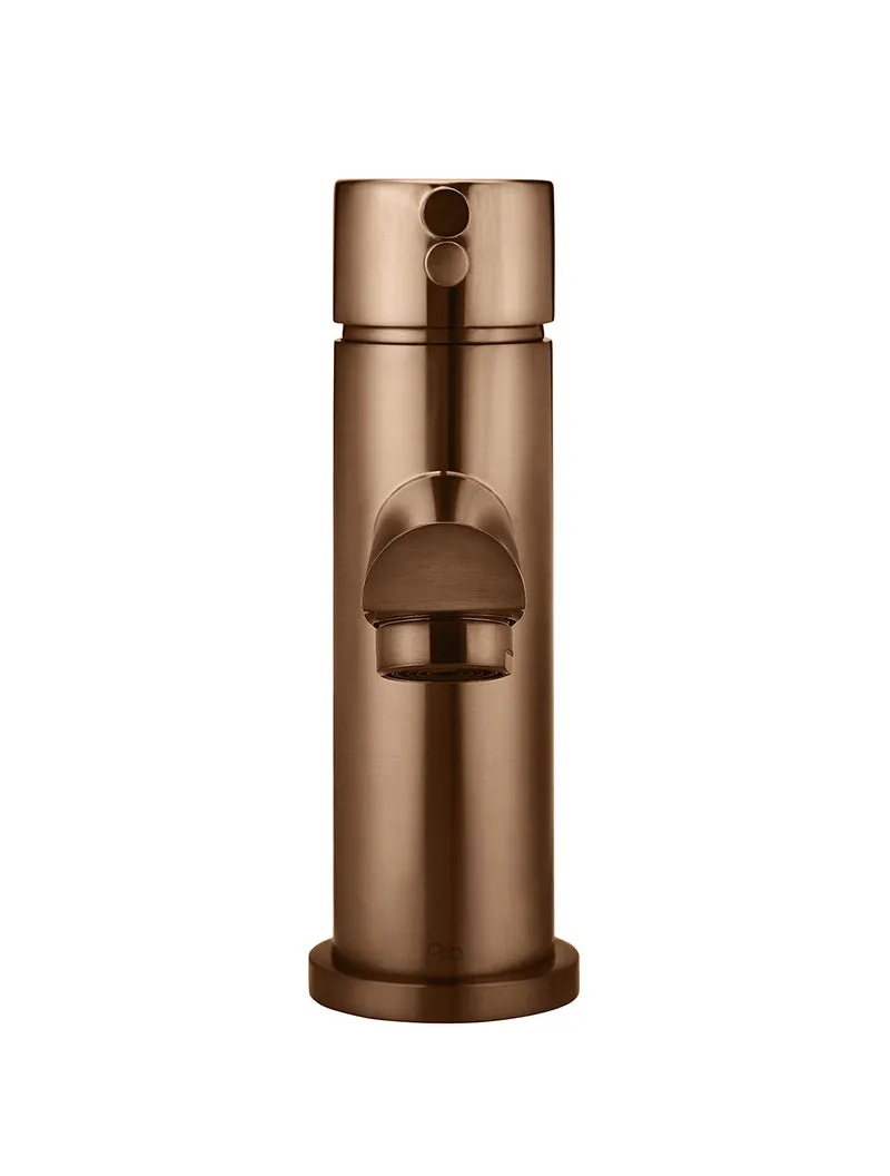 Round Basin Mixer - Lustre Bronze