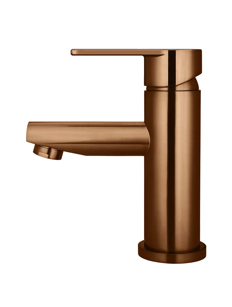 Round Paddle Basin Mixer - Lustre Bronze