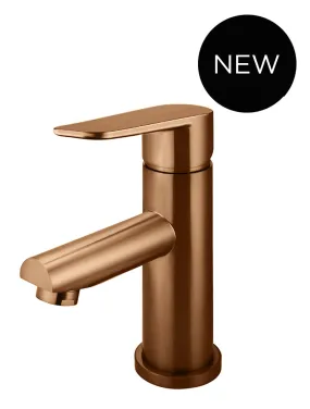 Round Paddle Basin Mixer - Lustre Bronze