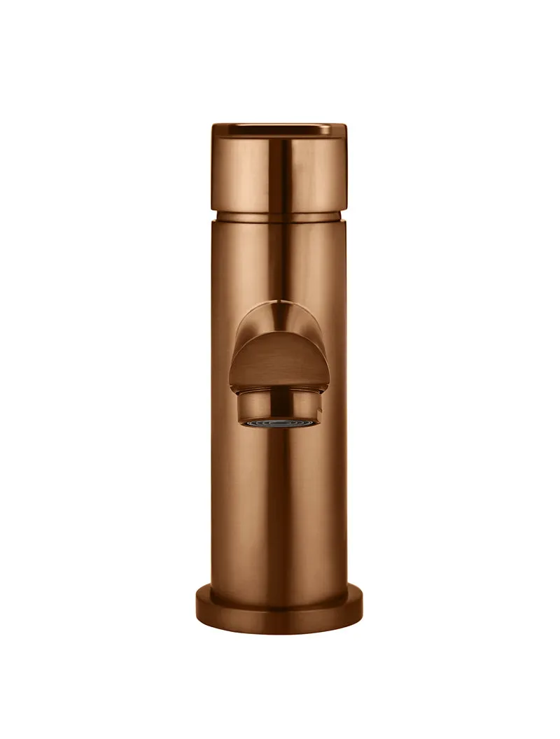 Round Paddle Basin Mixer - Lustre Bronze