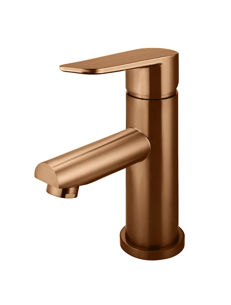 Round Paddle Basin Mixer - Lustre Bronze