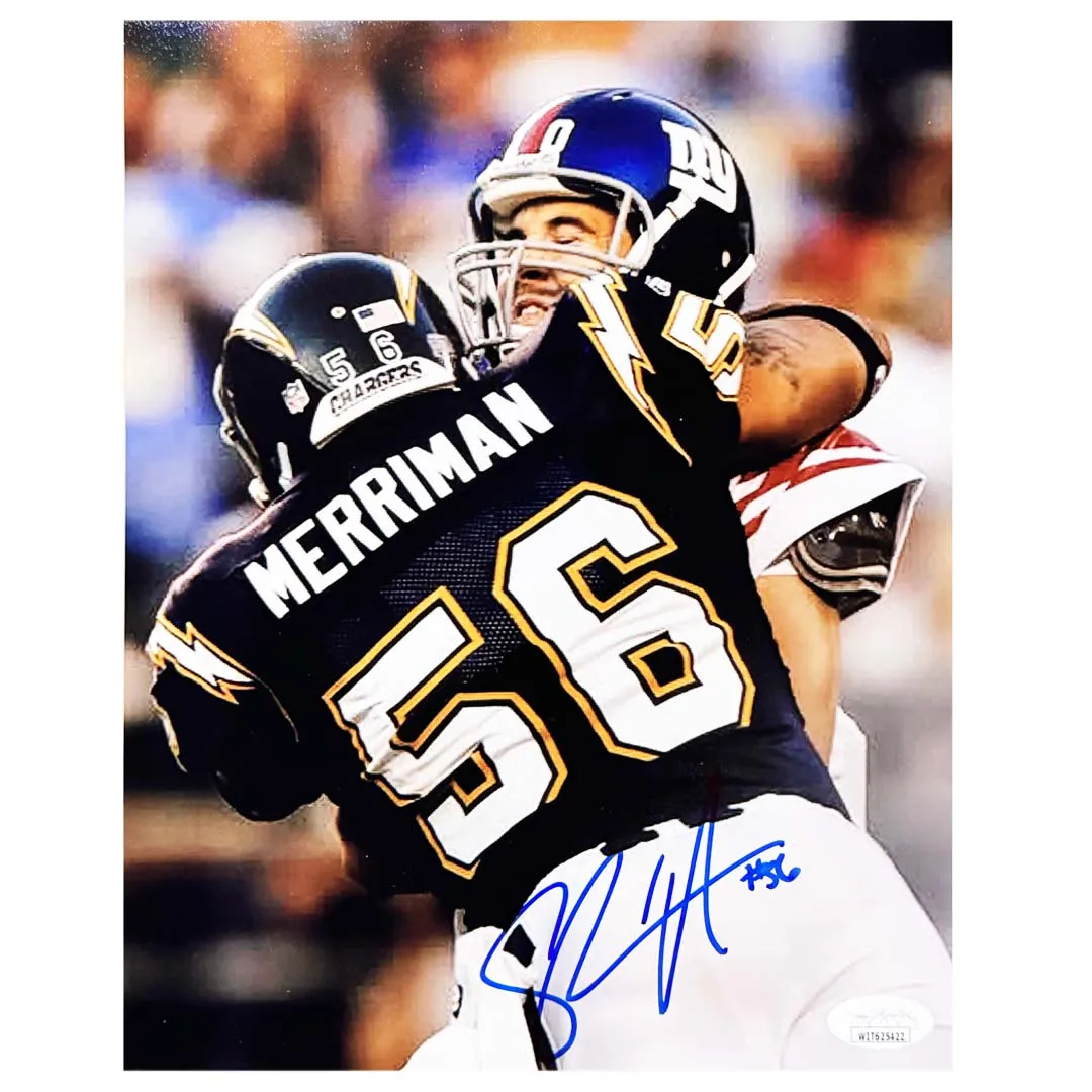 Shawne Merriman Signed San Diego Pose 3 Football 8x10 Photo (JSA)