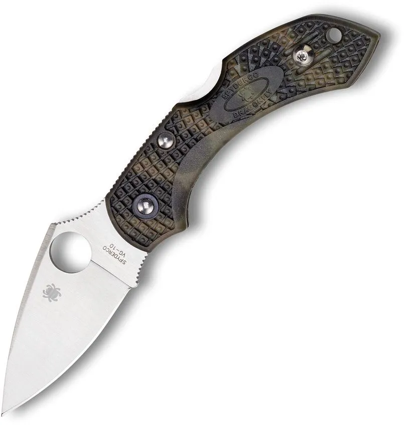 Spyderco Dragonfly 2 Folding Knife 2.3in VG-10 Steel Blade Zome FRN Handles - C28ZFPGR2