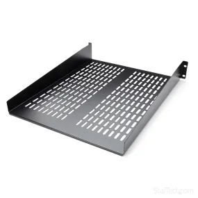 Startech.Com 1U Server Rack Shelf, 2U 22In Universal Fixed Vented Network Rack Shelf/Cantilever Tray For 19" Av/Data/Net