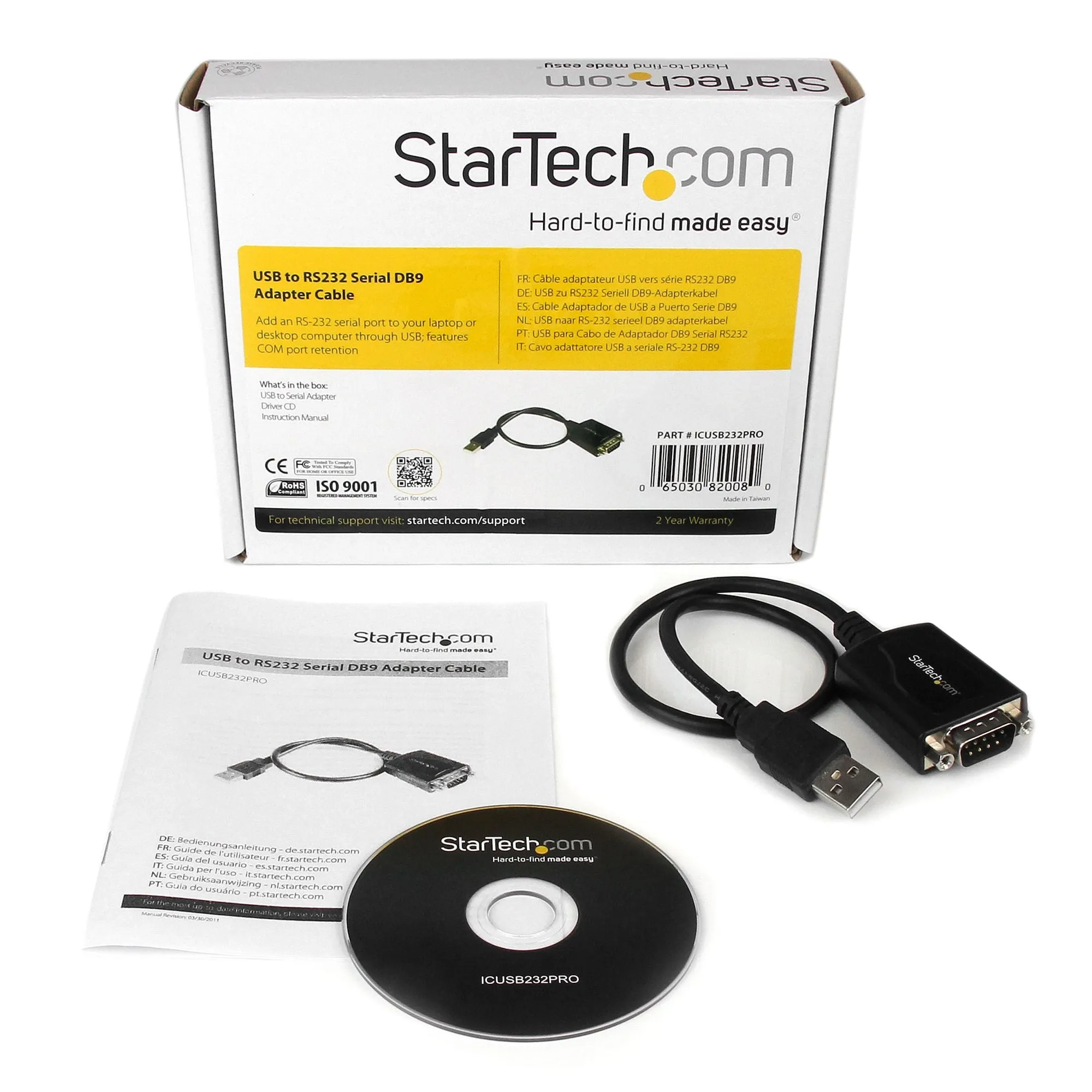 Startech.Com Network Adapter Rs-232 - Usb 2.0 To Serial