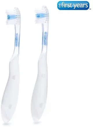 The First Years Toddler Toothbrush Pk-2 Toothbrush - White