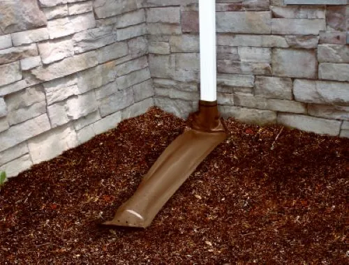 Thermwell DE46BR 46" Brown Roll Out / Roll Up Automatic Downspout Extenders - Quantity of 12