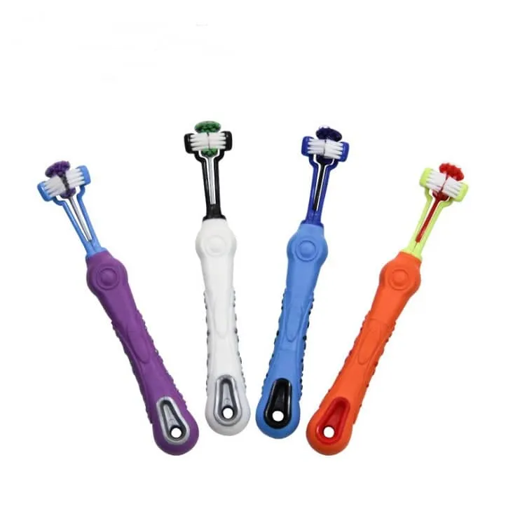 Three Sided Pet Toothbrush Dog Brush Bad Breath Tartar Teeth Care