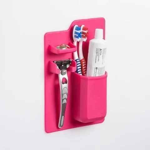 Toothbrush and Razor Sillicone Mirror Holder