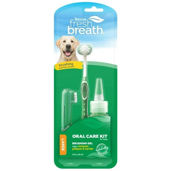 Tropiclean Fresh Breath Oral Care Kit For Dogs; Large Dogs