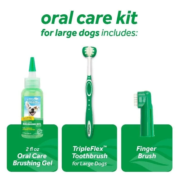 Tropiclean Fresh Breath Oral Care Kit For Dogs; Large Dogs