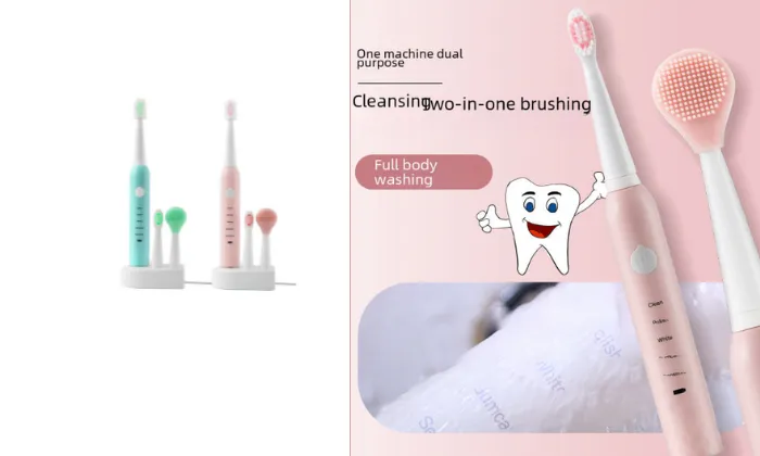 Two-in-One Cleansing Brush & Toothbrush