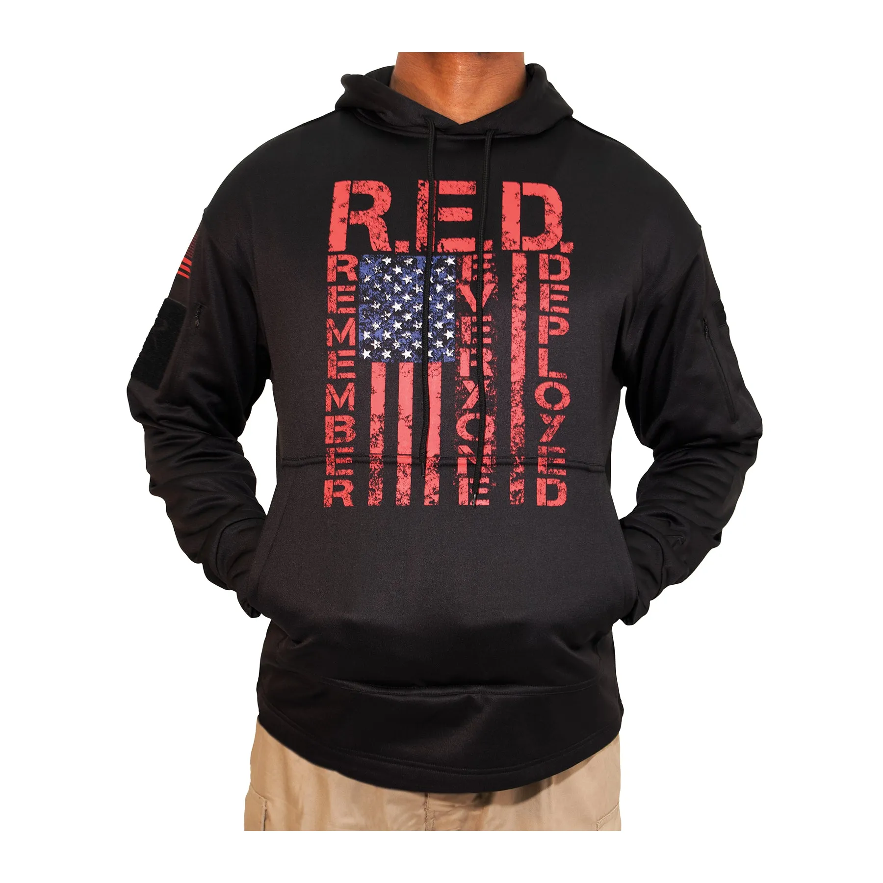 US Flag / RED Concealed Carry Hooded Sweatshirts