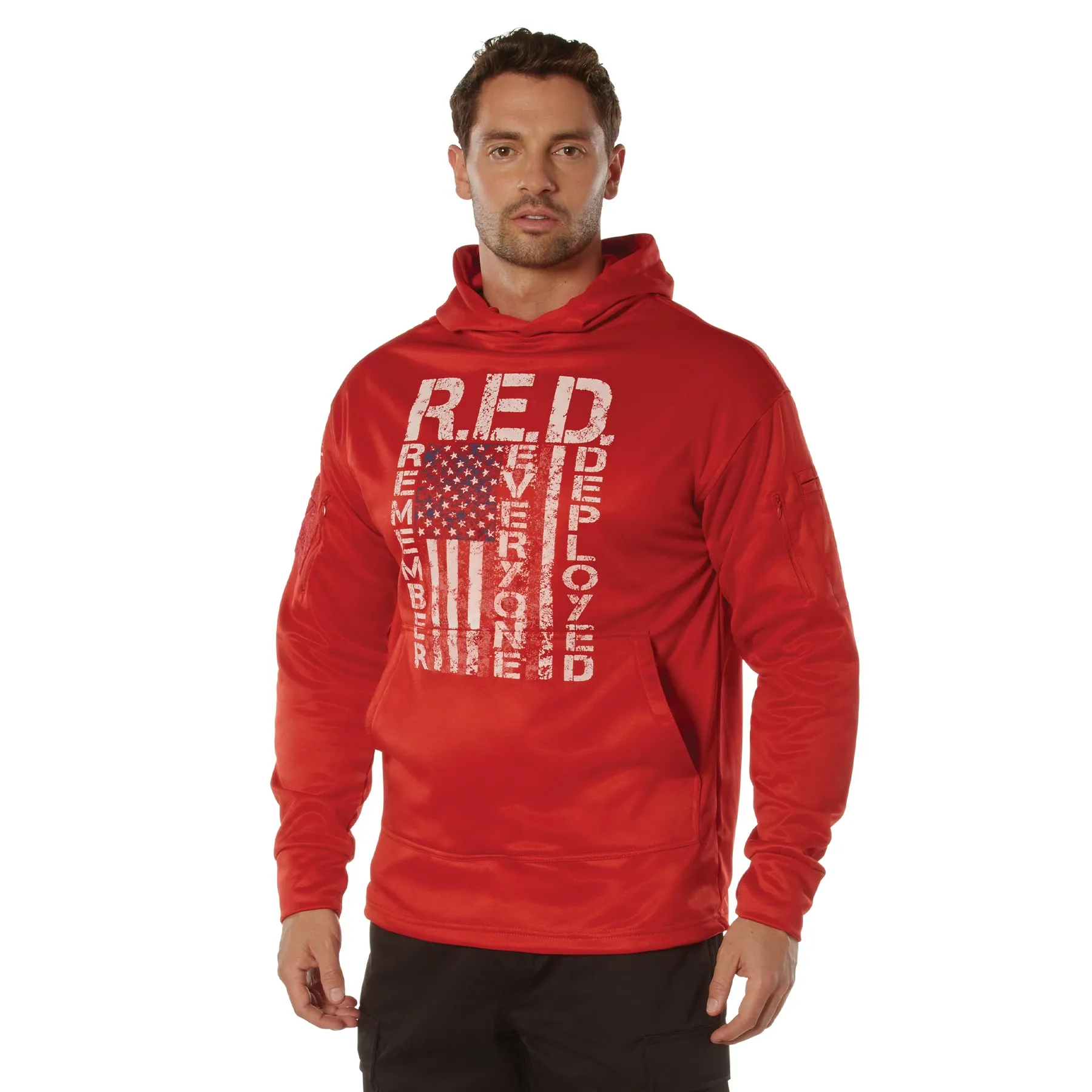 US Flag / RED Concealed Carry Hooded Sweatshirts