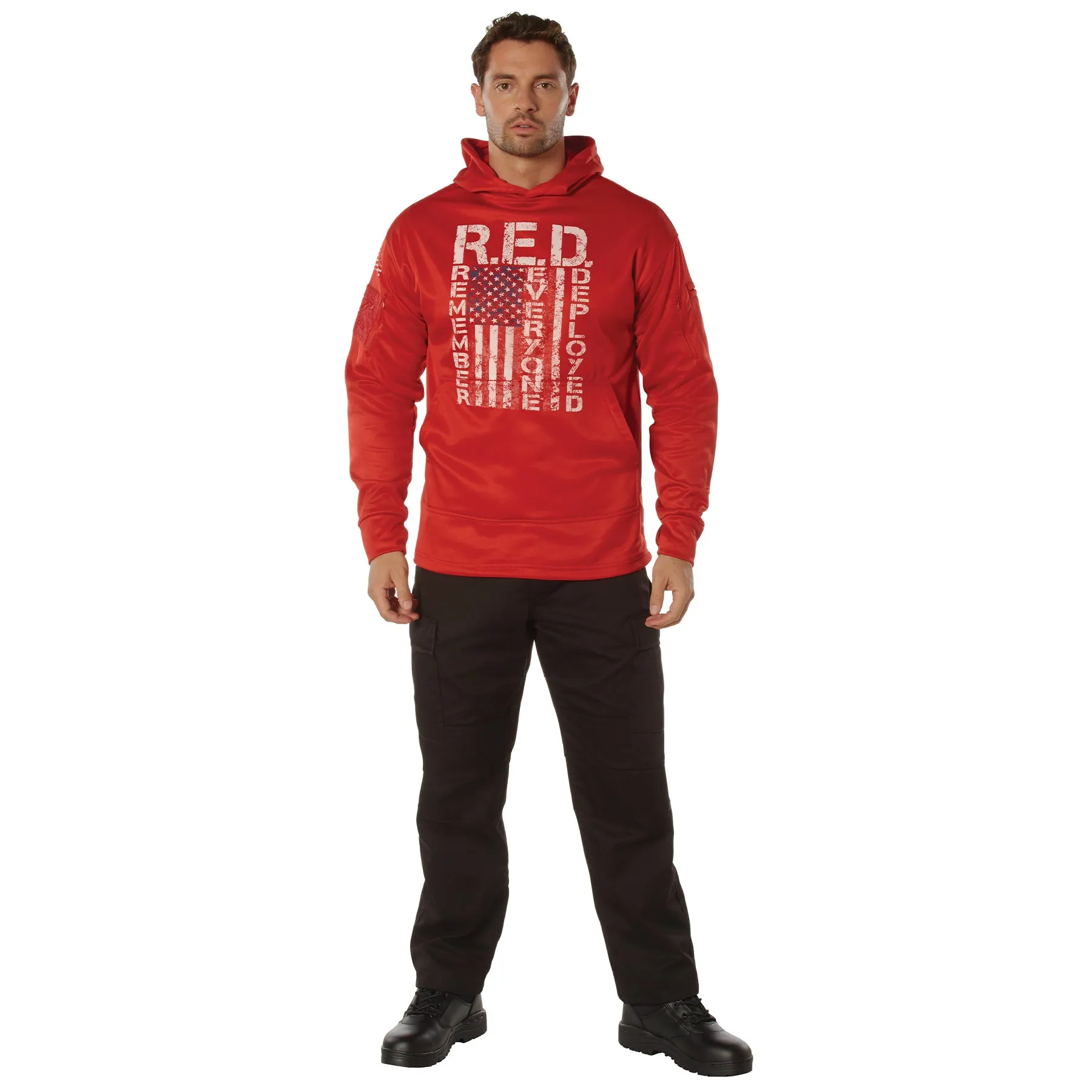 US Flag / RED Concealed Carry Hooded Sweatshirts