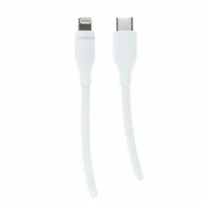 USB C to Lightning, Fast Charge & Data Sync Apple Products, White, 3 foot