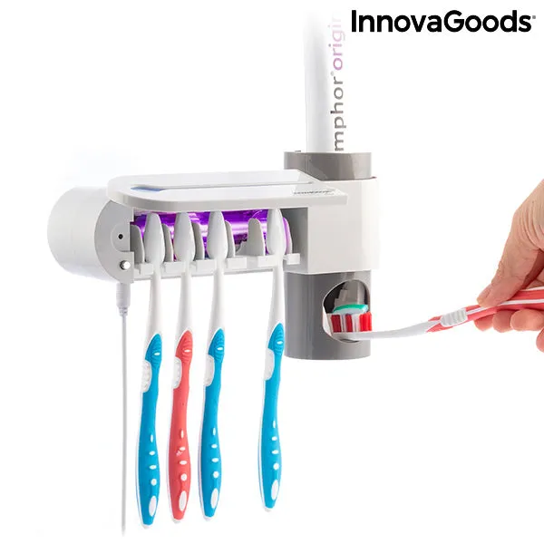 UV Toothbrush Steriliser with Stand and Toothpaste Dispenser Smiluv InnovaGoods