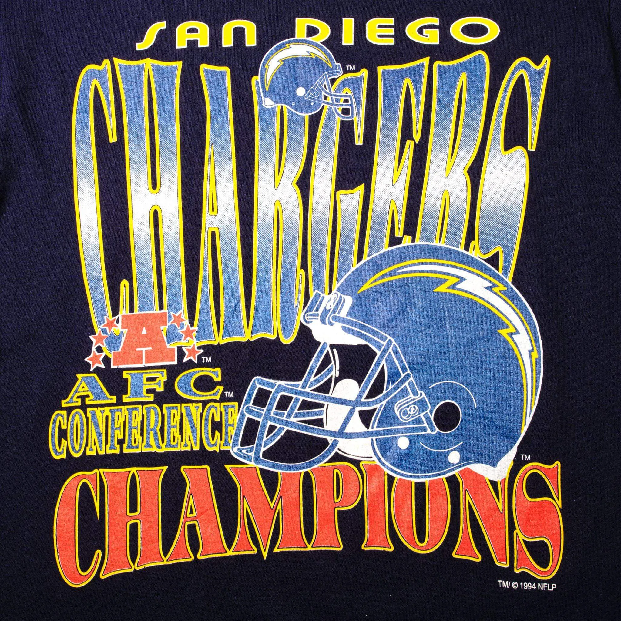 VINTAGE NFL SAN DIEGO CHARGERS TEE SHIRT 1994 SIZE MEDIUM MADE IN USA