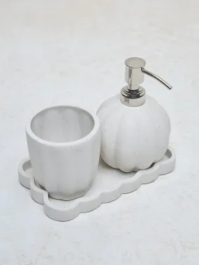 Westside Home Beige Bathroom Accessory Set