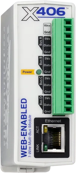 X-406 | Web-Enabled 1-Wire Multi-Bus Module